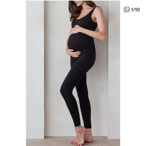 Elegant Black Maternity Jumpsuit